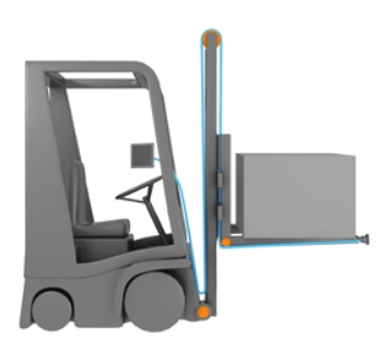 Maximum tensile strain with the example of a forklift